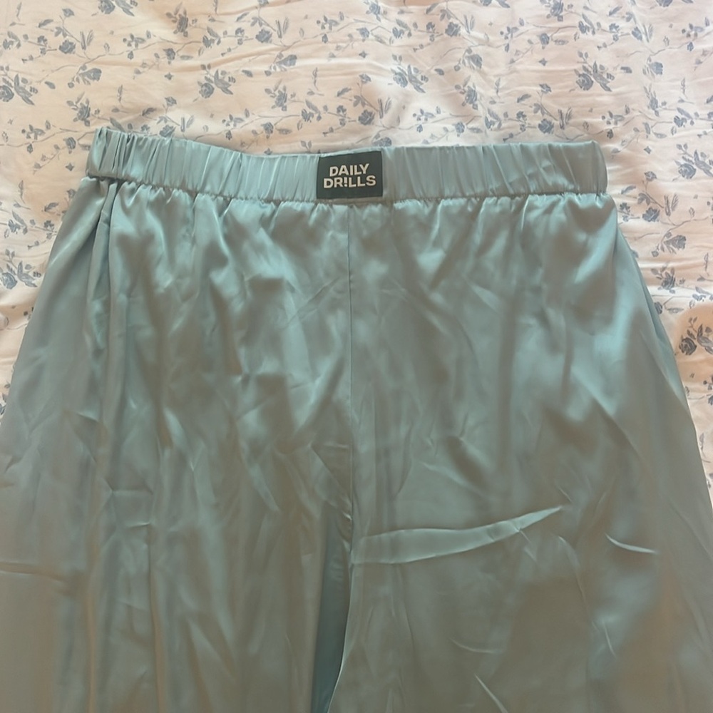 Daily Drills Light Blue Wide Leg Pants - Picture 3 of 5